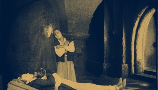 Rahmenhandlung: Der Tod (Bernhard Goetzke), das Mädchen (Lil Dagover) und ihr Geliebter (Walter Janssen)